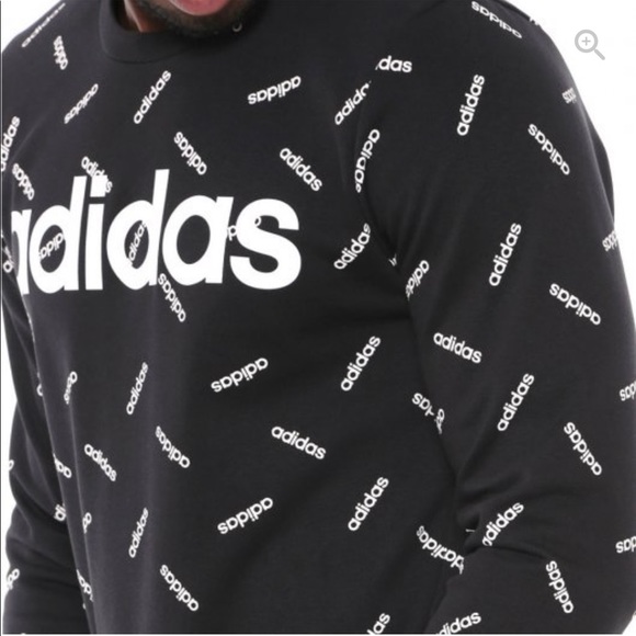 Adidas Y2K Graphic Black Crewneck Size 2X - Picture 13 of 14